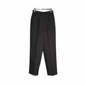 Vintage 90s Black Trousers Women's Size 8 Larry Levine Sport High Rise‎ Pleated